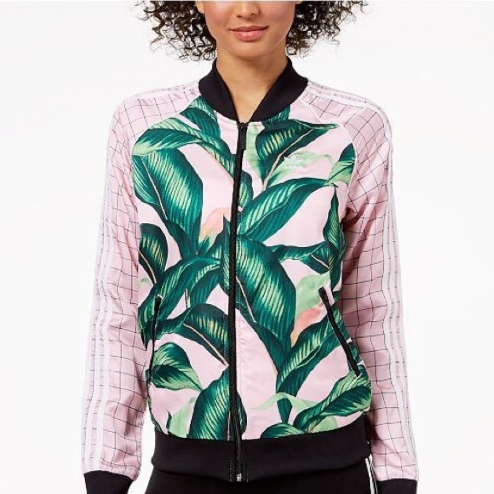 Adidas x Farm Rio Super Star Track Bomber Jacket - Size L NWT